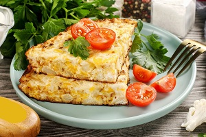 Запеканка из цветной капусты на сковороде