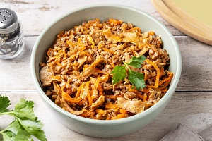 Гречка с соевым мясом