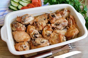 Курица с лимоном в духовке