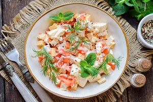 Салат Кокетка с курицей