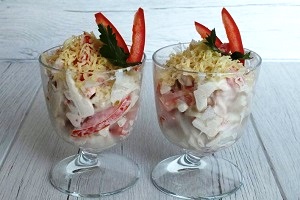 Салат Красное море с кальмарами