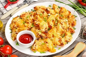 Картофельные дольки с сыром в духовке
