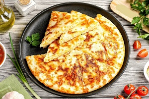 Ленивый хачапури с сыром на молоке