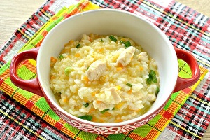 Рисовая каша с курицей