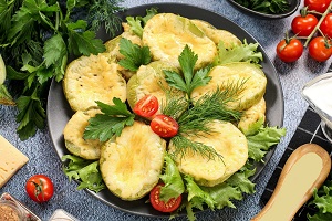 Кабачки запеченные с сыром в мультиварке