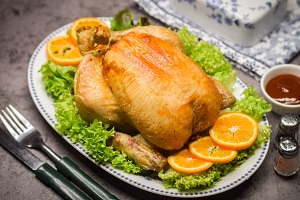 Курица запеченная на соли в духовке