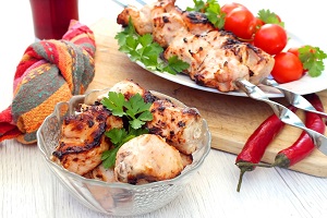 Шашлык из курицы с луком