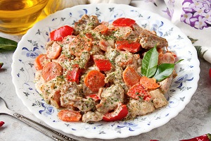 Фрикасе из индейки с овощами