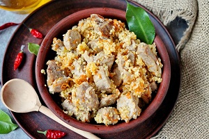 Кукурузная каша с мясом в мультиварке