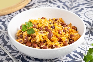 Рис с красными бобами