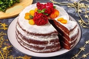 Шоколадный торт на Новый год