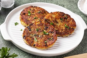 Драники с грибами постные