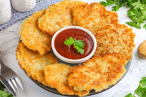 Оладьи из вермишели с сыром