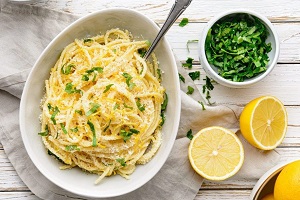 Паста с лимоном и сливками