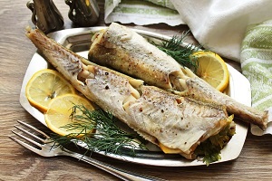 Минтай с лимоном в духовке