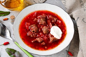 Борщ из оленины