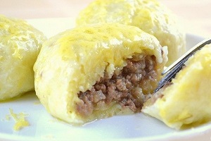 Картофельные зразы с фаршем отварные