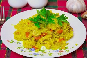 Острый плов с курицей