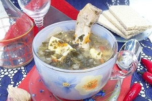 Суп из щавеля с курицей