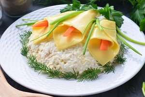 Салат Каллы с ананасом