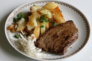 Лангет из говядины на сковороде