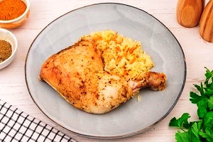 Окорочка с рисом в духовке