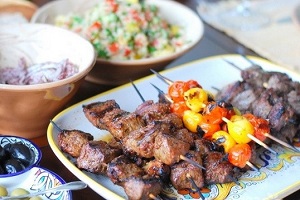 Шашлык в вине