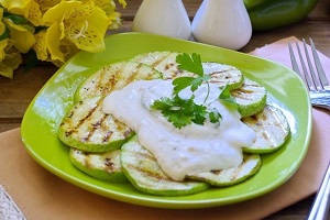Кабачки на сковороде гриль