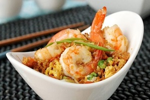 Креветки с рисом