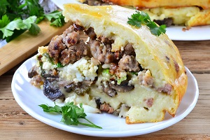 Картофельный пирог с тремя начинками