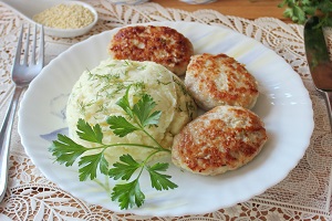 Котлеты с пшеном и фаршем