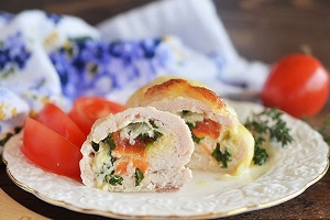 Куриные роллы Капрезе