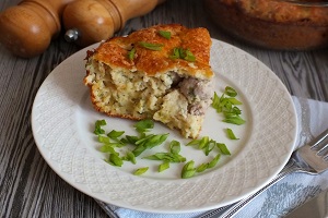 Заливной пирог с фрикадельками