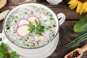 Классическая окрошка с уксусом
