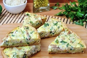 Киш с курицей и цветной капустой