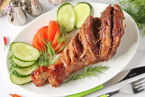 Голень индейки в соусе терияки