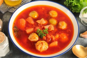 Борщ с брюссельской капустой