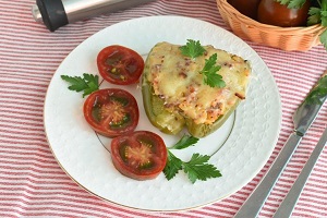 Фаршированные сладкие перцы с итальянской пастой орзо