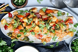 Кисло-сладкая курица стир-фрай