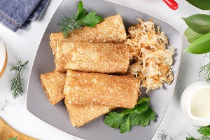 Блинчики с квашеной капустой