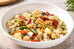 Ячневая каша с овощами