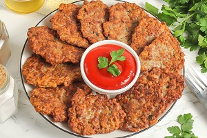 Оладьи из куриных сердечек