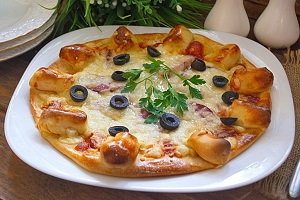 Пицца с сырными булочками