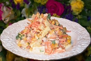 Салат Восторг с курицей