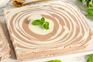 Мраморный творожный десерт