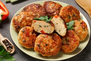 Куриные котлеты с овощами