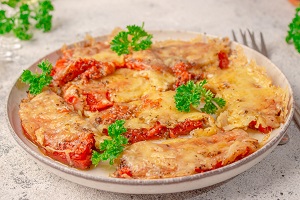 Тыква запеченная с травами и сыром
