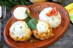 Котлеты с яйцом по-осетински