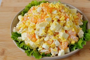 Новогодний салат с мандаринами