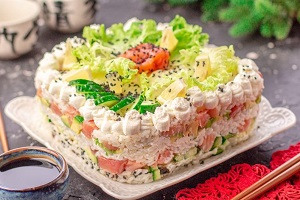 Суши торт Филадельфия